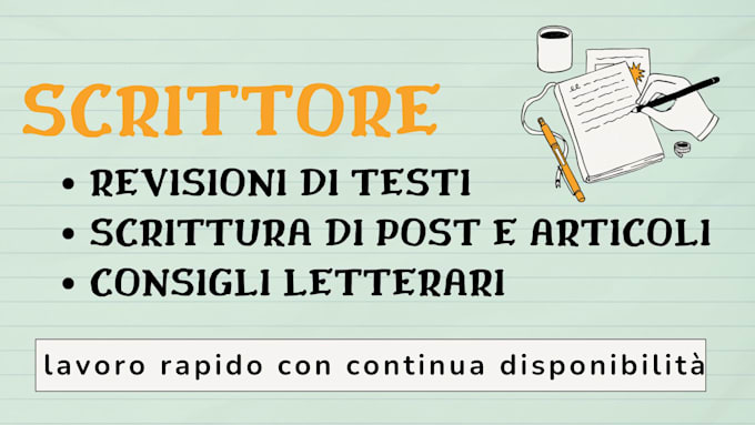 scrittore, revisioni, consulente letterario