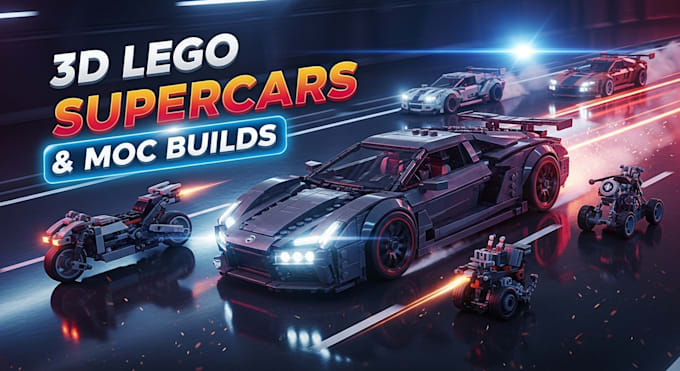 do custom 3d lego technic car, lego moc with xml part list and pdf instruction