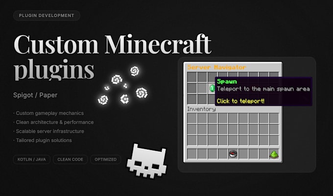 create a spigot or paper plugin for your minecraft server