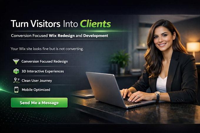 create 3d animated wix studio website redesign 3d interactive wix website 3d wix