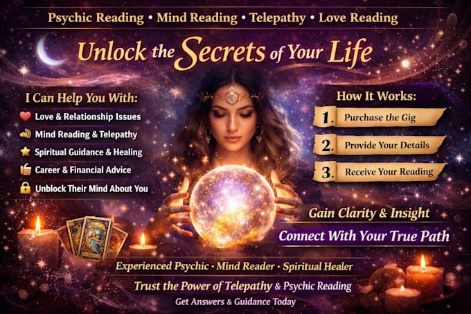 provide telepathy mind reading psychic reading