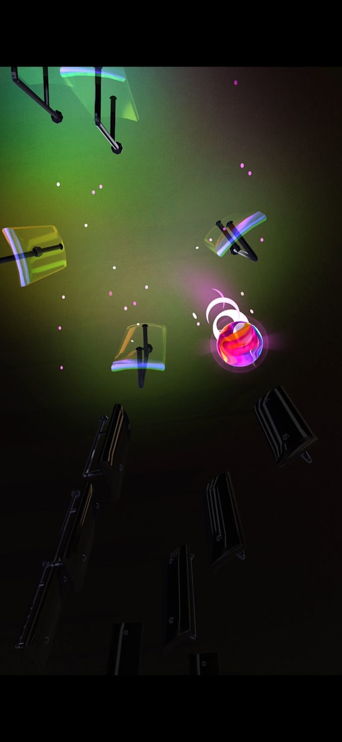 create viral 3d bouncing marble music animations
