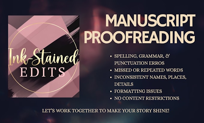 proofread your fiction manuscript before publication