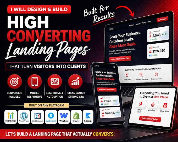 create a high converting landing page on gohighlevel and wordpress