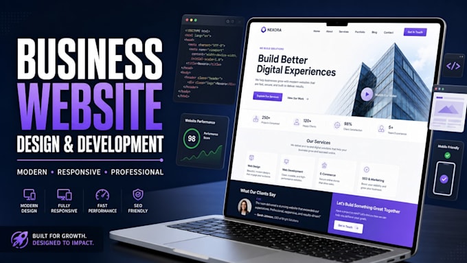design and develop a modern interactive website