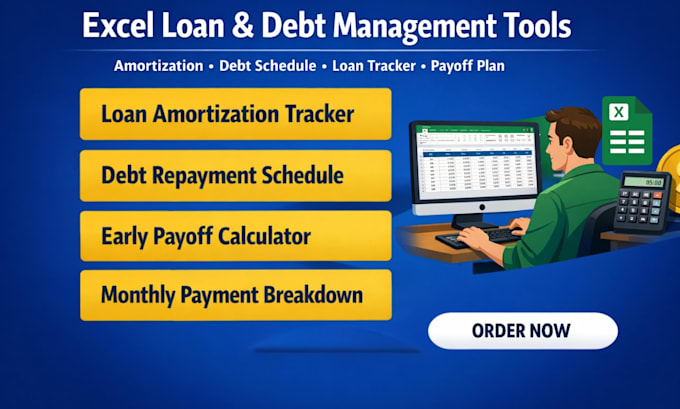 create loan amortization tracker, dept or loan amortization schedule