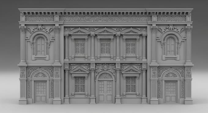 do 3d facade facade design architectural rendering 3d monument exterior design