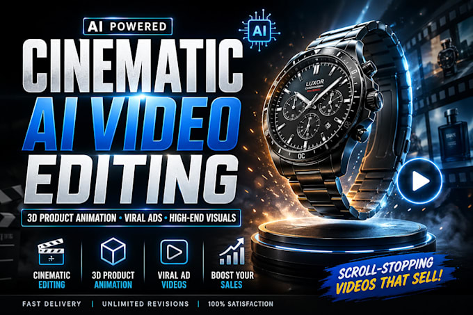 do ai video editing cinematic video 3d product animation