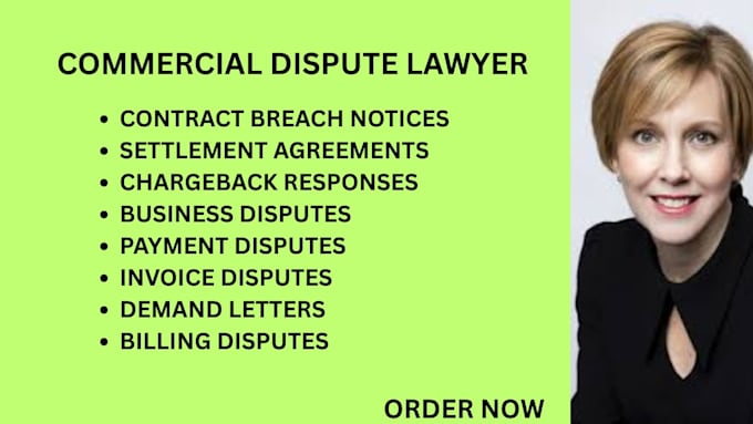 resolve business disputes, contract errors, invoice disputes, and chargebacks