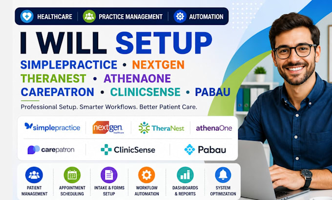 setup simplepractice nextgen theranest athenaone carepatron clinicsense pabau