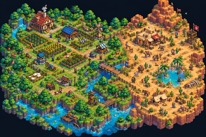 create isometric pixel game art assets isometric props isometric pixel tilesets