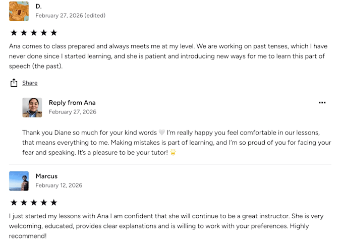 help you speak spanish confidently with personalized lessons