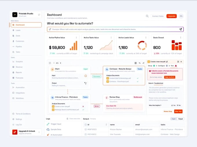 build your web automation, script bot web scraping, data extraction browser task