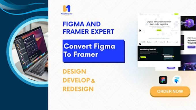 Design and convert figma to a framer landing page or website by Pet ...