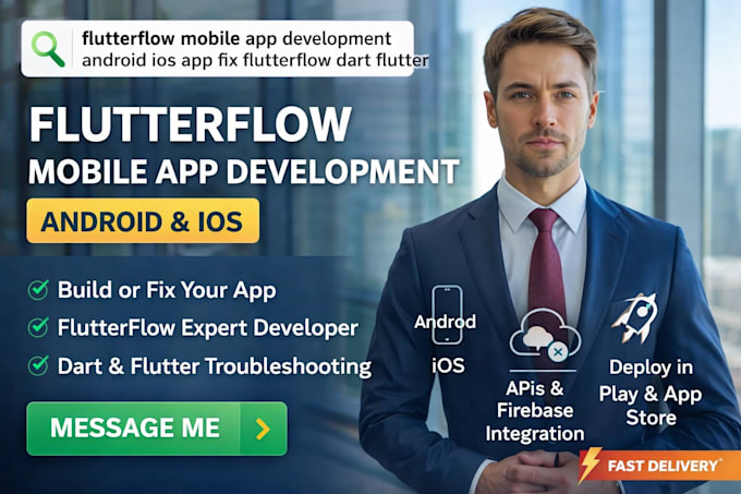 flutterflow mobile app development android ios app fix flutterflow dart flutter