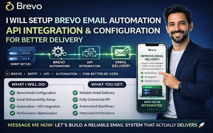 setup brevo email automation API integration and configuration for delivery