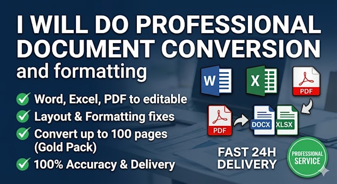 do professional document conversion and formatting