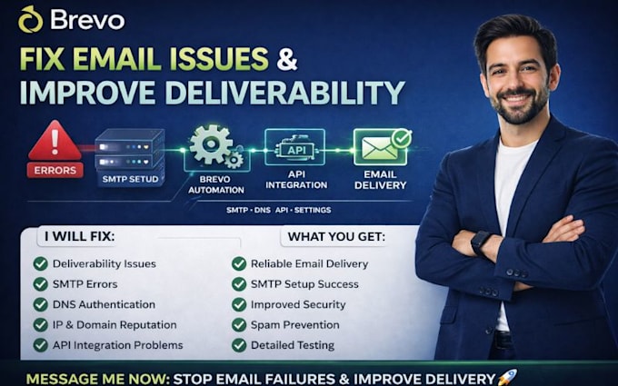 fix brevo email issues deliverability SMTP errors and improve inbox delivery