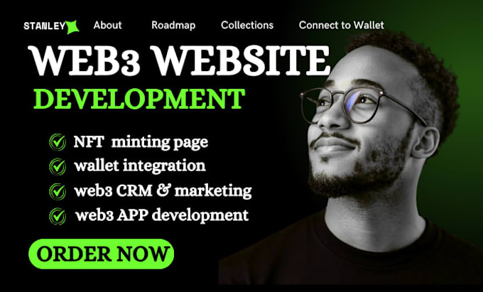 build web3 interactive website, nft website, nft landing page, nft app building