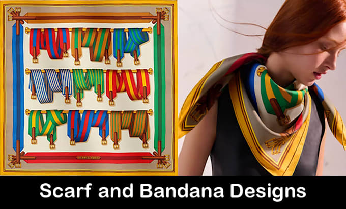 create unique scarf and bandana design for textile print