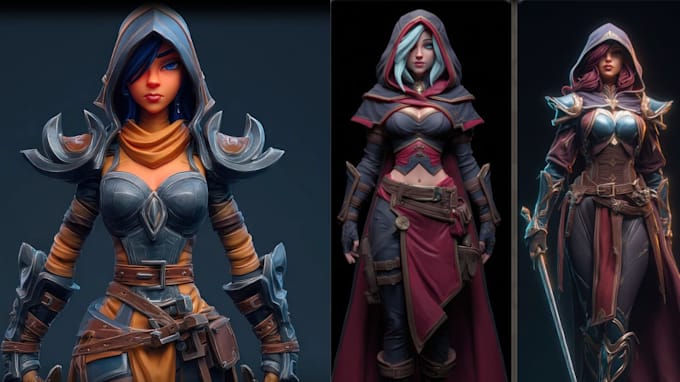 do stylized 3d game character modeling cartoon character for unity unreal game