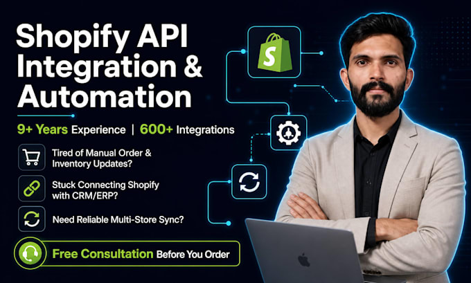 do shopify API integration and backend automation