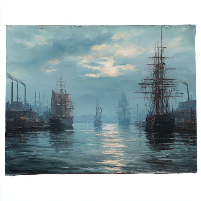paint a real oil painting on canvas