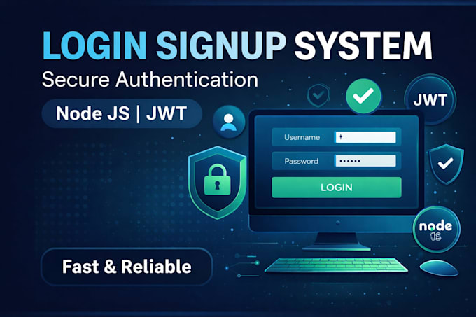 develop secure authentication system with login signup and jwt