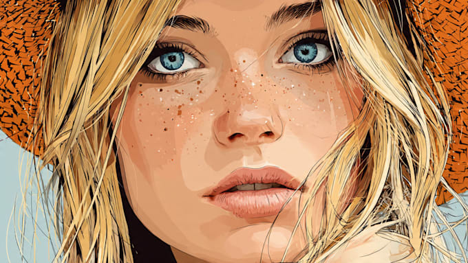 draw your amazing realistic vector portrait