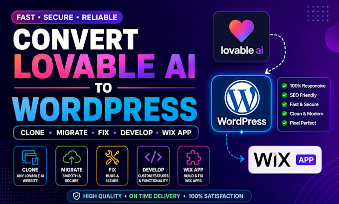 convert lovable ai to wordpress clone migrate lovable ai website fix dev wix app