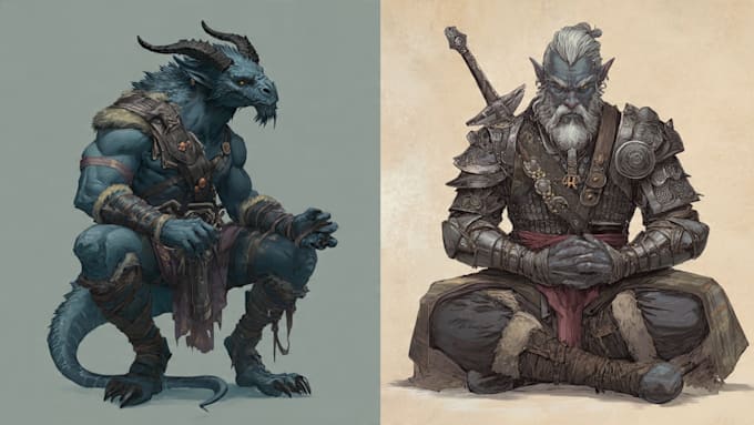 fantasy character fantasy character art in unique style