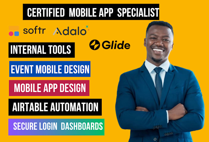 build airtable softr glide web apps, client portals, dashboards, internal tools