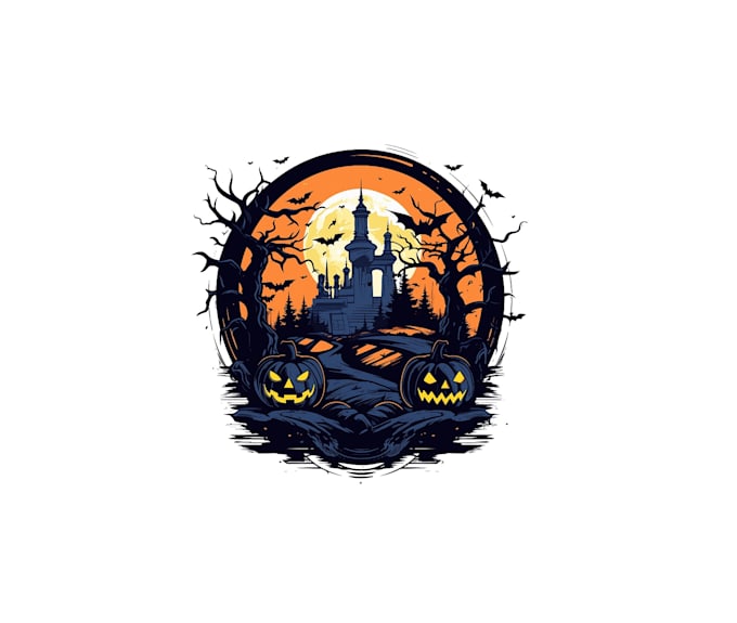 create high quality and beautiful spooky logo design