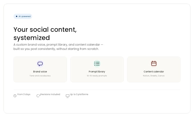 build you an ai powered social media content system and prompt library