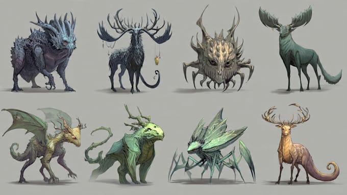 draw fantasy creatures or monsters