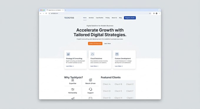 create optimized UI UX for business websites