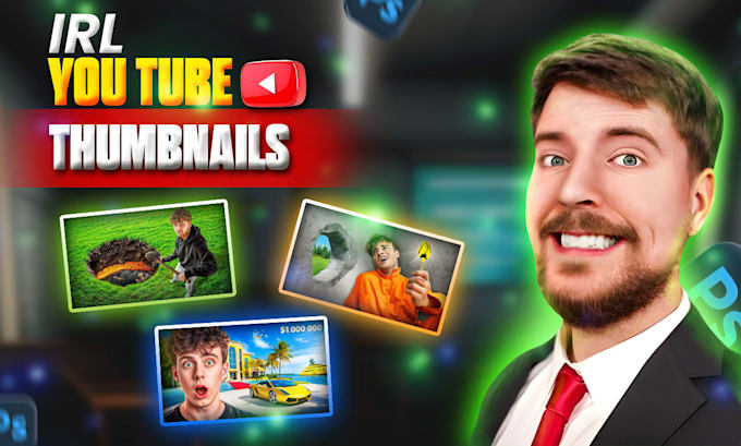 design eyecatching and high CTR irl thumbnails