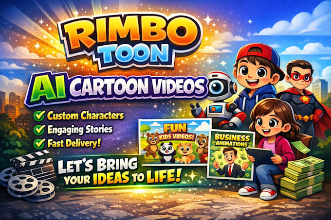 rimbotoons cartoons, ai videos