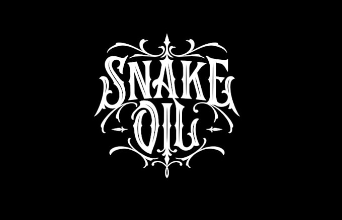 design badass snake oil typography logo