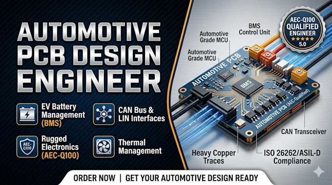 automotive pcb engineering, pcb engineering on 3d scan for ev bms and can bus