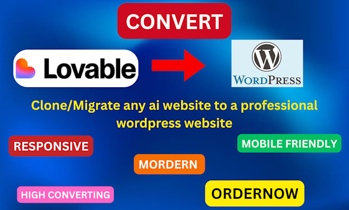 convert lovable ai website to wordpress, copy clone lovable ai website