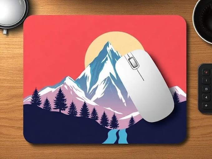 make a custom design illustration for mouse pad