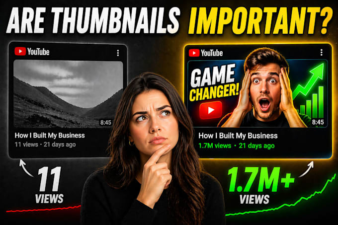 make professional youtube thumbnail with a relevant title