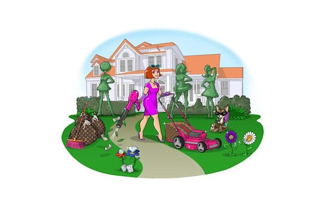 design awesome lawn diva logo