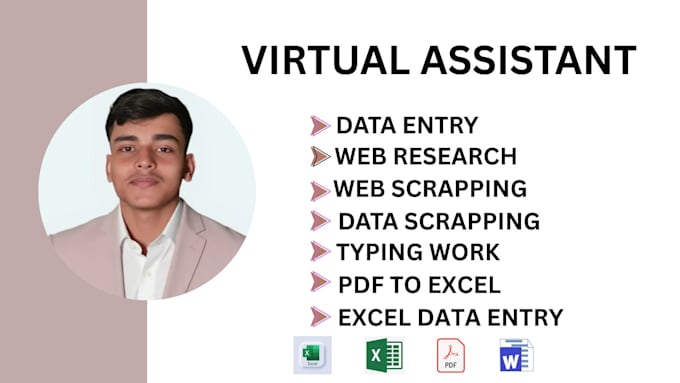 be your virtual assistant for data entry, web research and admin tasks
