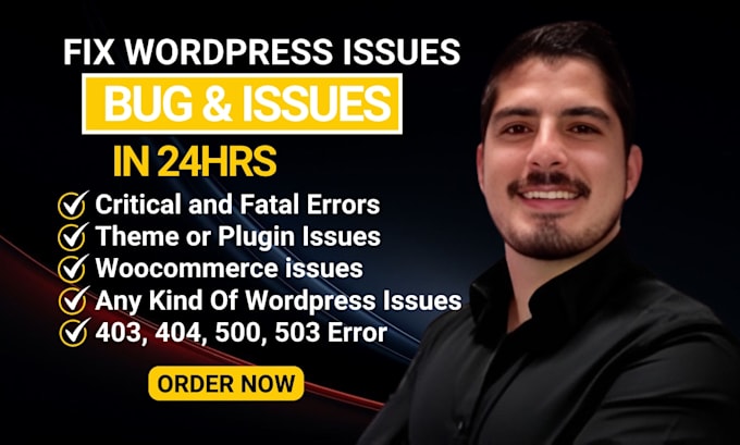 fix wordpress issues, fix wordpress errors, bugs, fix wordpress website