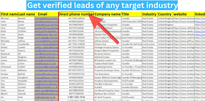 do targeted b2b lead generation, email adress finder,list building