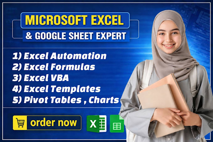 do excel automation, vba macros, dashboards and google sheets