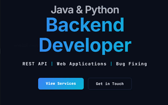 build a backend for your website using java or python
