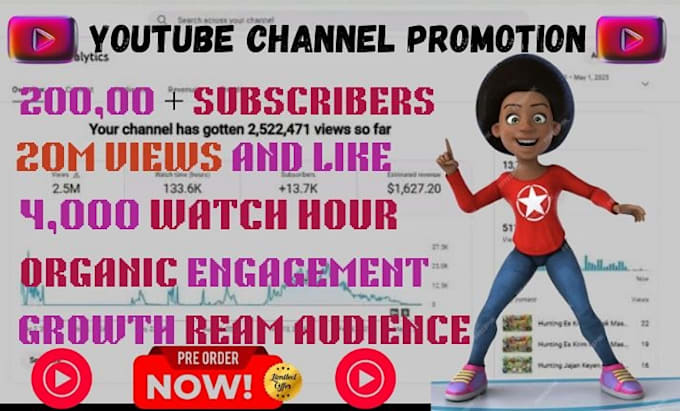 growth youtube channel promotion, USA short video, channel monetization playlist